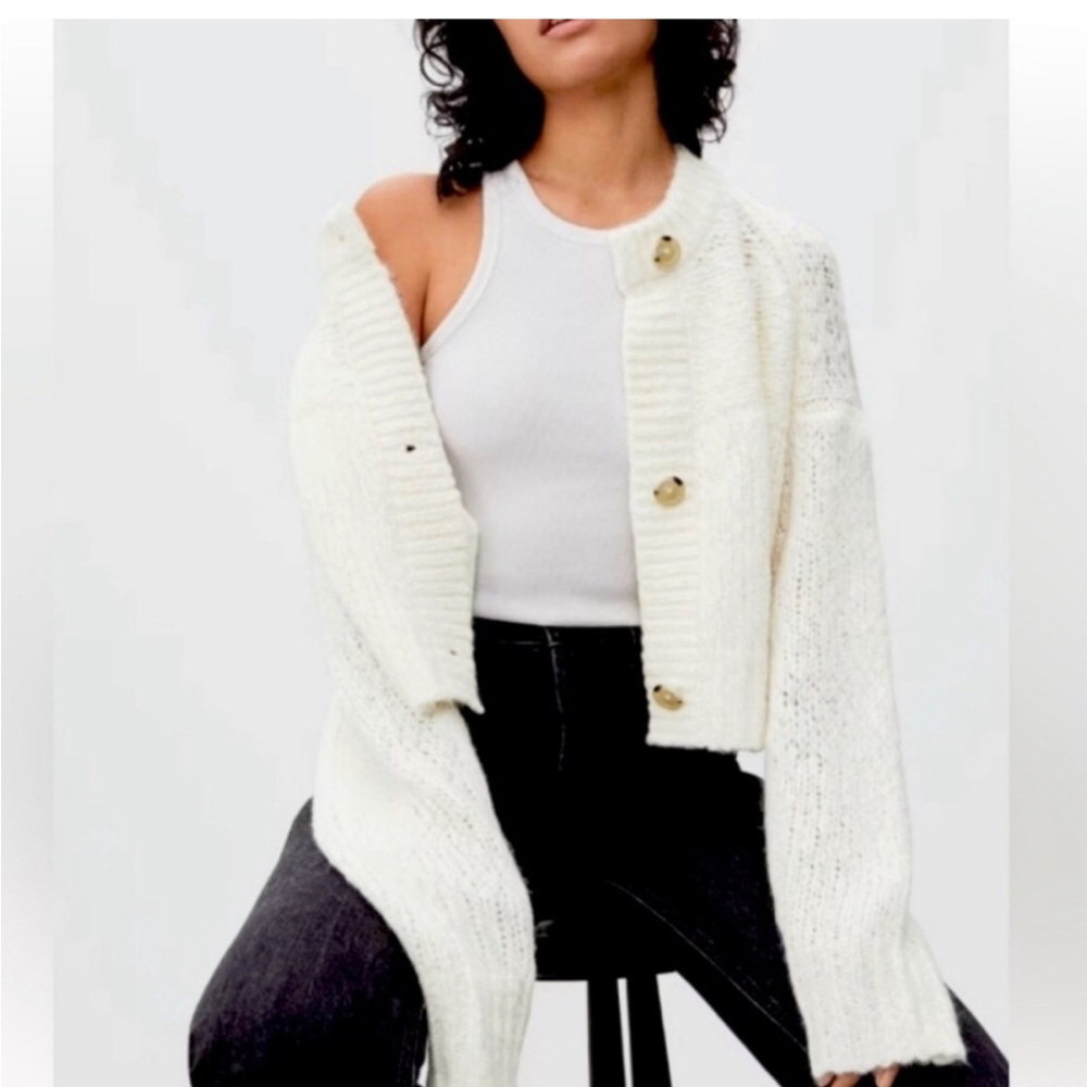 Everlane Women's Cream Knit Sweater Sz M
